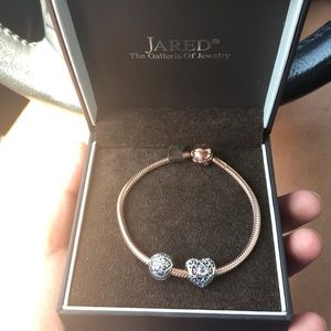 ROSE GOLD PANDORA CHARM BRACELET PLEASE READ BELOW